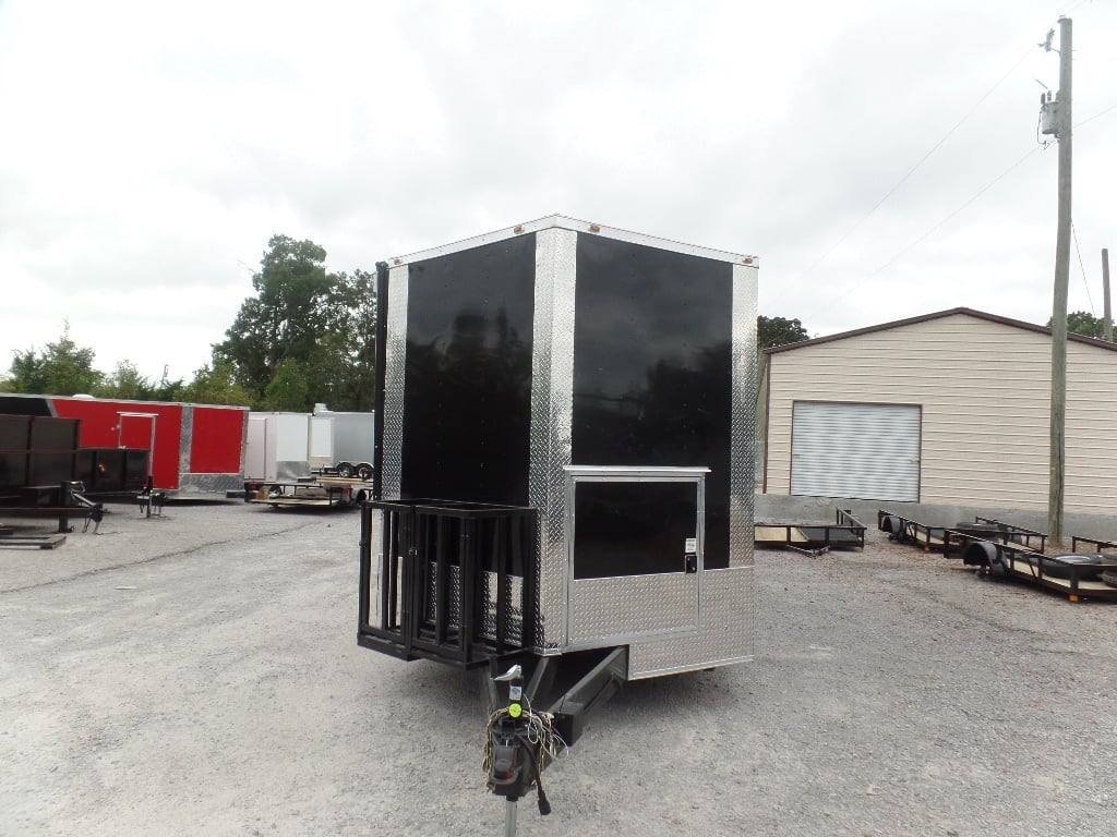 8.5′ x 30′ Black Pizza Concession Food Trailer — photo 5