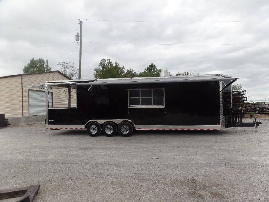 8.5′ x 30′ Black Pizza Concession Food Trailer — photo 3
