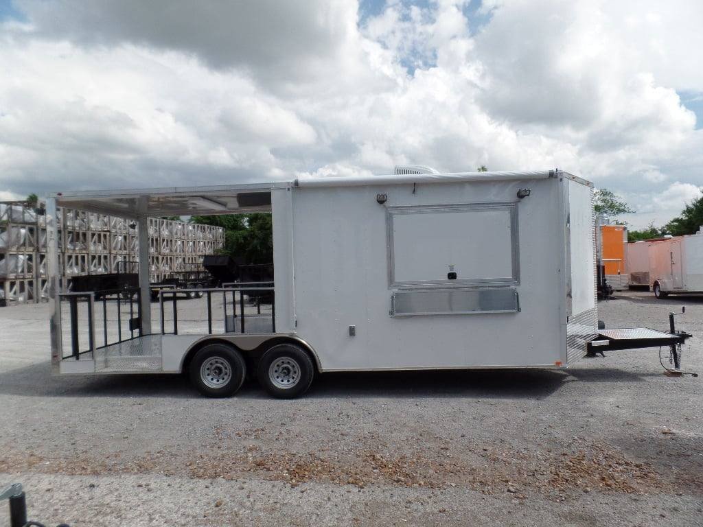 8.5′ x 22′ Concession Trailer White BBQ Food Event Catering — photo 14