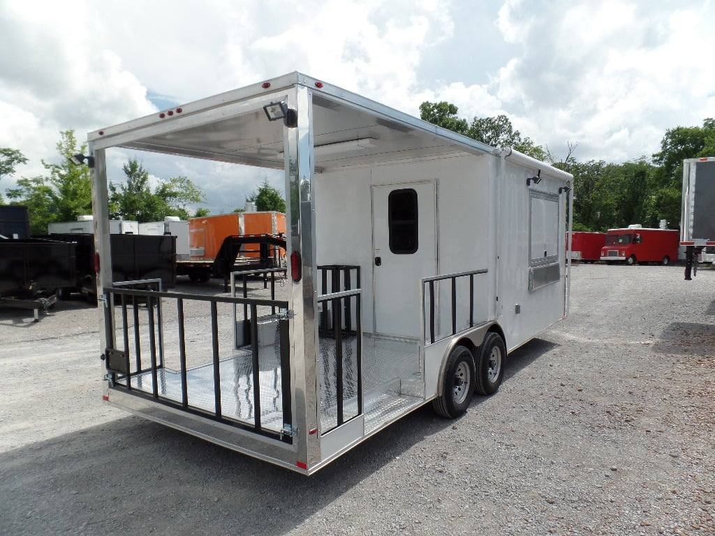 8.5′ x 22′ Concession Trailer White BBQ Food Event Catering — photo 13
