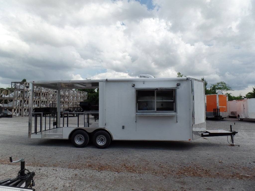 8.5′ x 22′ Concession Trailer White BBQ Food Event Catering — photo 15