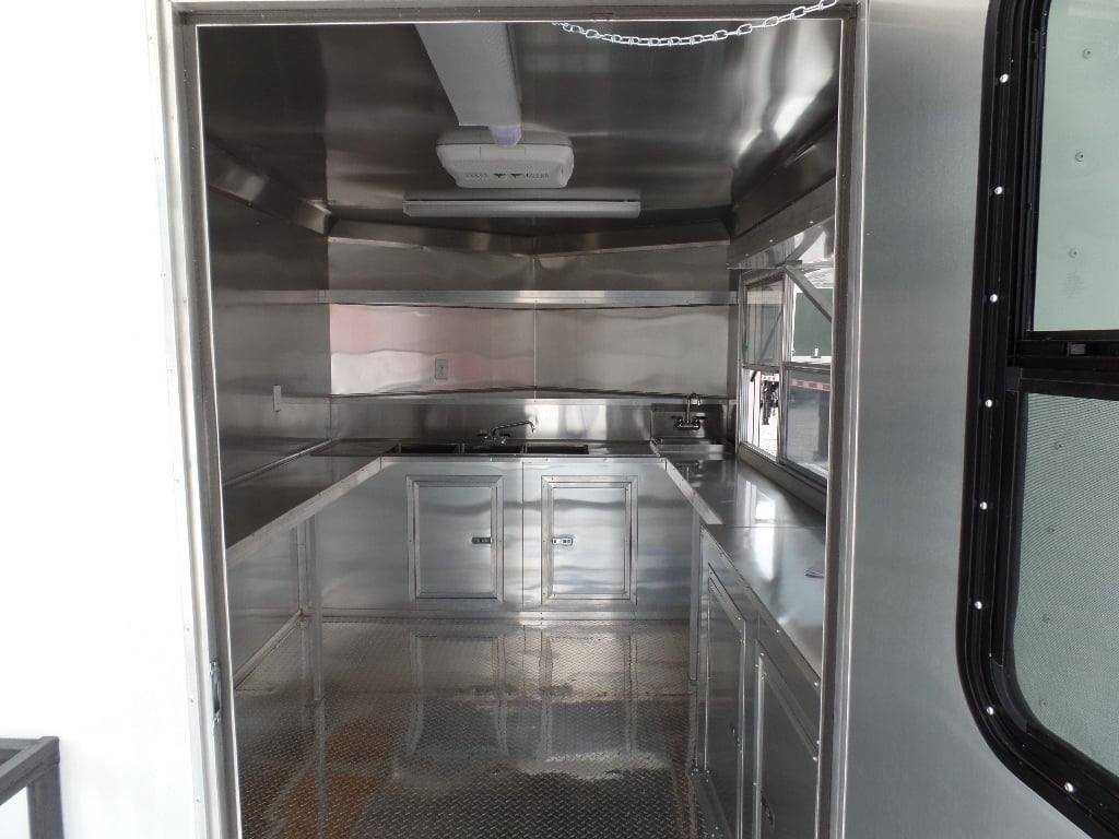 8.5′ x 22′ Concession Trailer White BBQ Food Event Catering — photo 5