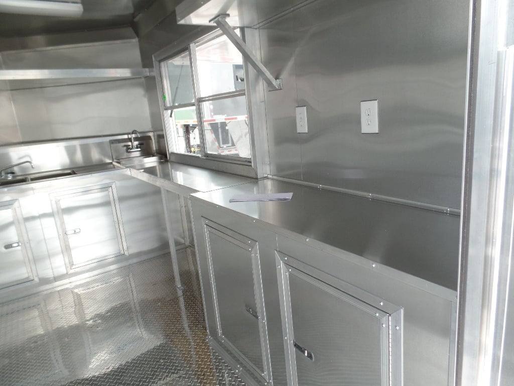 8.5′ x 22′ Concession Trailer White BBQ Food Event Catering — photo 4