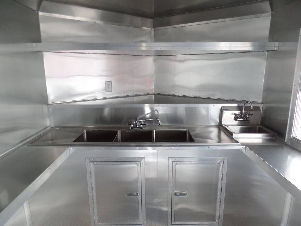8.5′ x 22′ Concession Trailer White BBQ Food Event Catering — photo 2