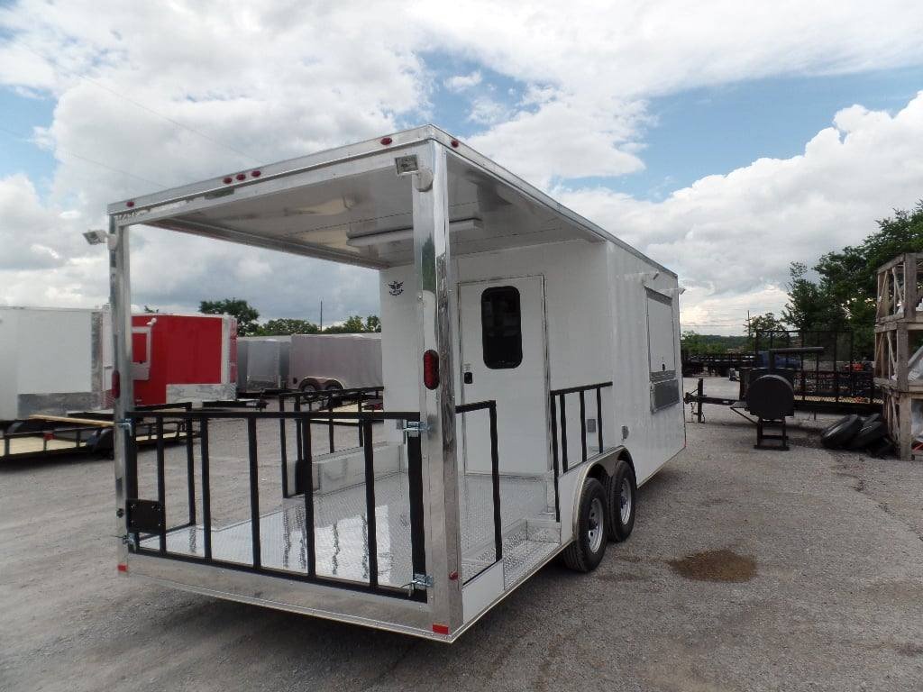8.5′ x 22′ Concession Trailer White BBQ Food Event Catering — photo 11