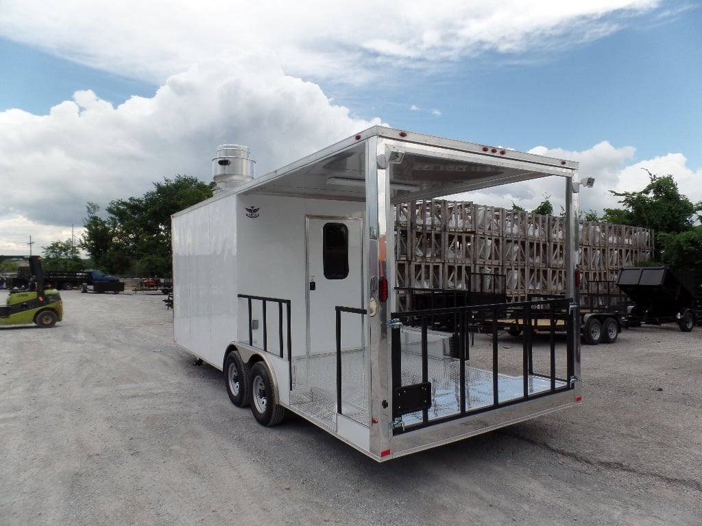 8.5′ x 22′ Concession Trailer White BBQ Food Event Catering — photo 9
