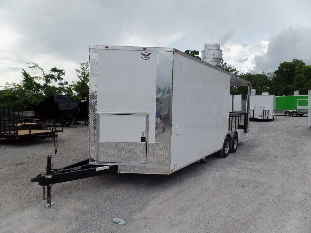 8.5′ x 22′ Concession Trailer White BBQ Food Event Catering — photo 7
