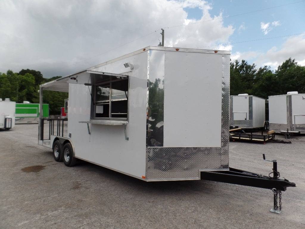 8.5′ x 22′ Concession Trailer White BBQ Food Event Catering — photo 5