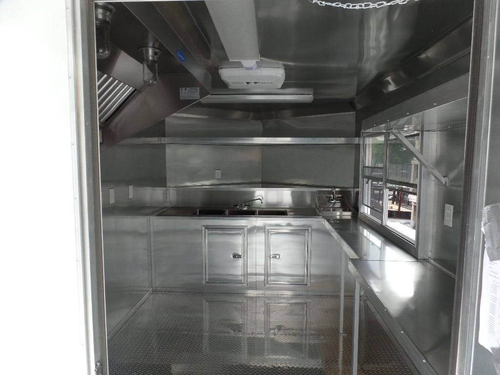 8.5′ x 22′ Concession Trailer White BBQ Food Event Catering — photo 8