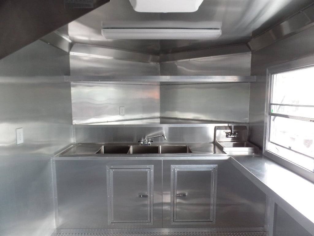 8.5′ x 22′ Concession Trailer White BBQ Food Event Catering — photo 4
