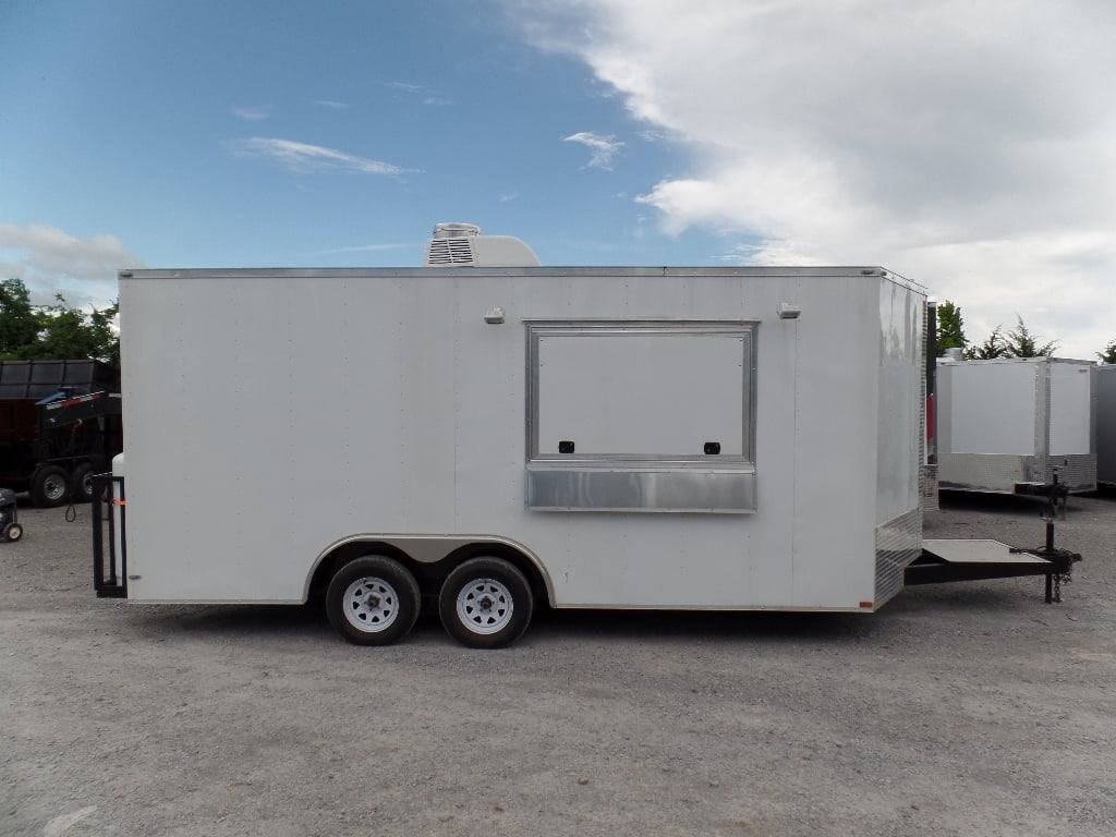 8.5′ x 18′ Concession Food Trailer White Event Catering — photo 5