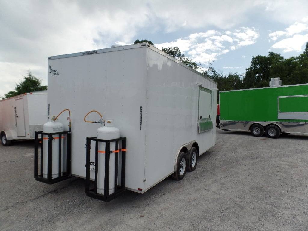 8.5′ x 18′ Concession Food White Trailer With Appliances — photo 2