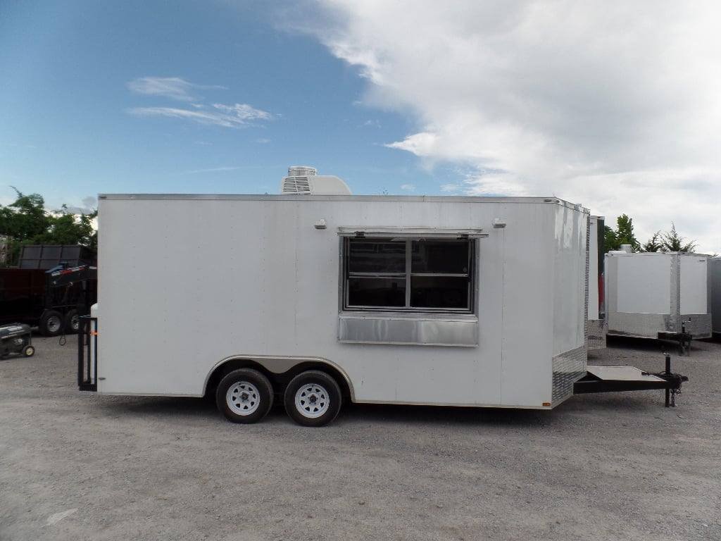 8.5′ x 18′ Concession Food Trailer White Event Catering — photo 3
