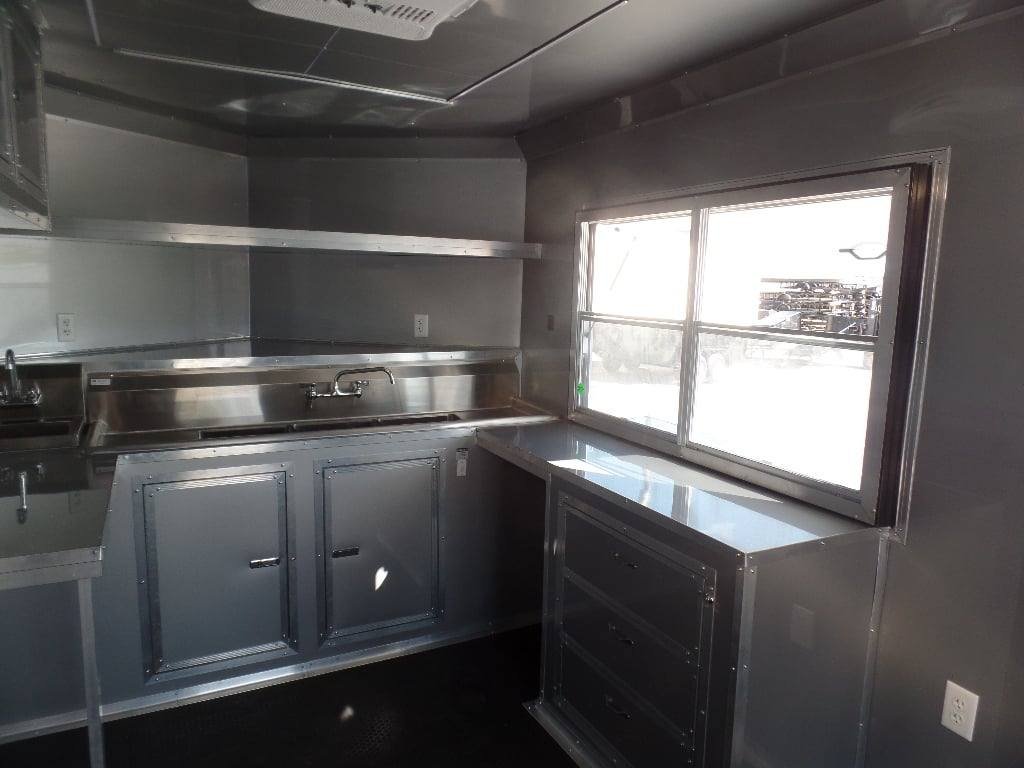 8.5′ x 26′ Black BBQ Porch Concession Trailer — photo 9