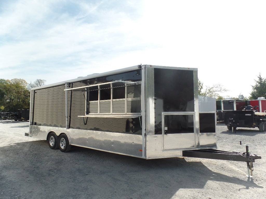 8.5′ x 24′ Black Event Concession Food Trailer