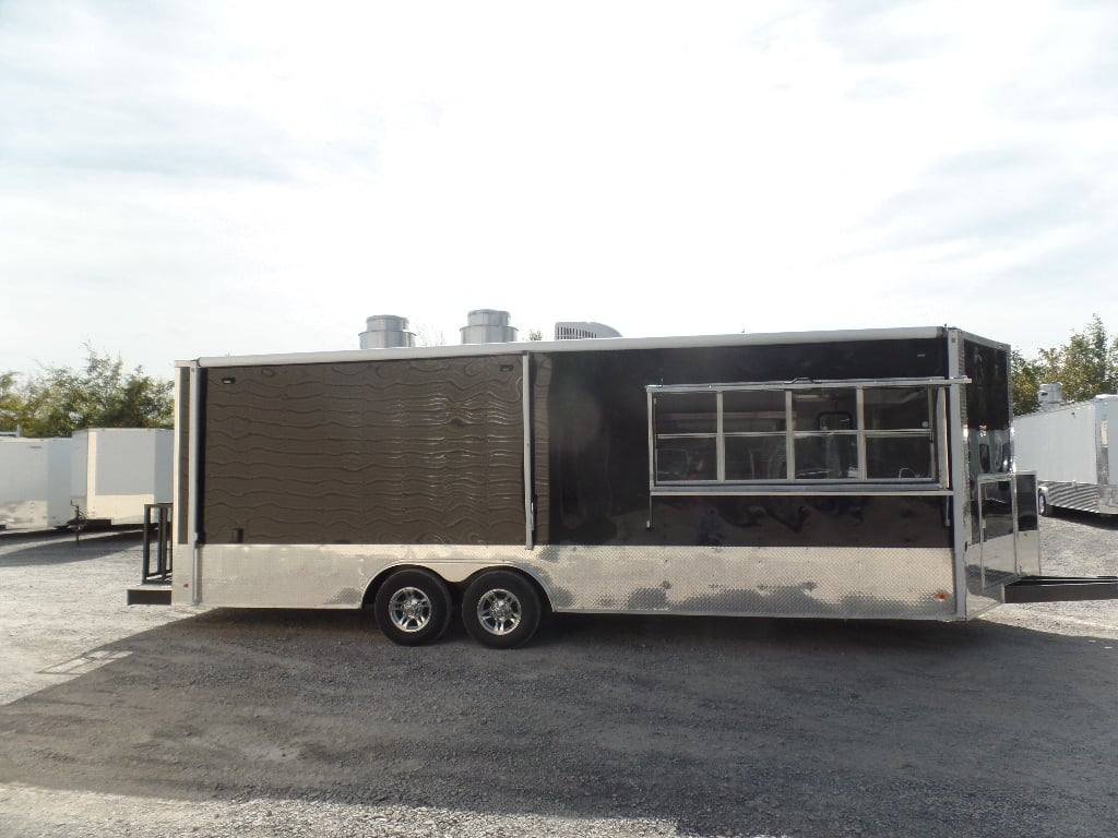 8.5′ x 24′ Black Event Concession Food Trailer — photo 7