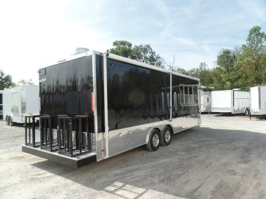 8.5′ x 24′ Black Event Concession Food Trailer — photo 3
