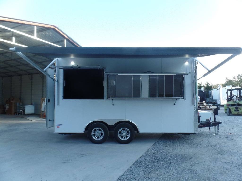 8.5′ x 16′ White Snow Cone Concession Food Trailer — photo 2