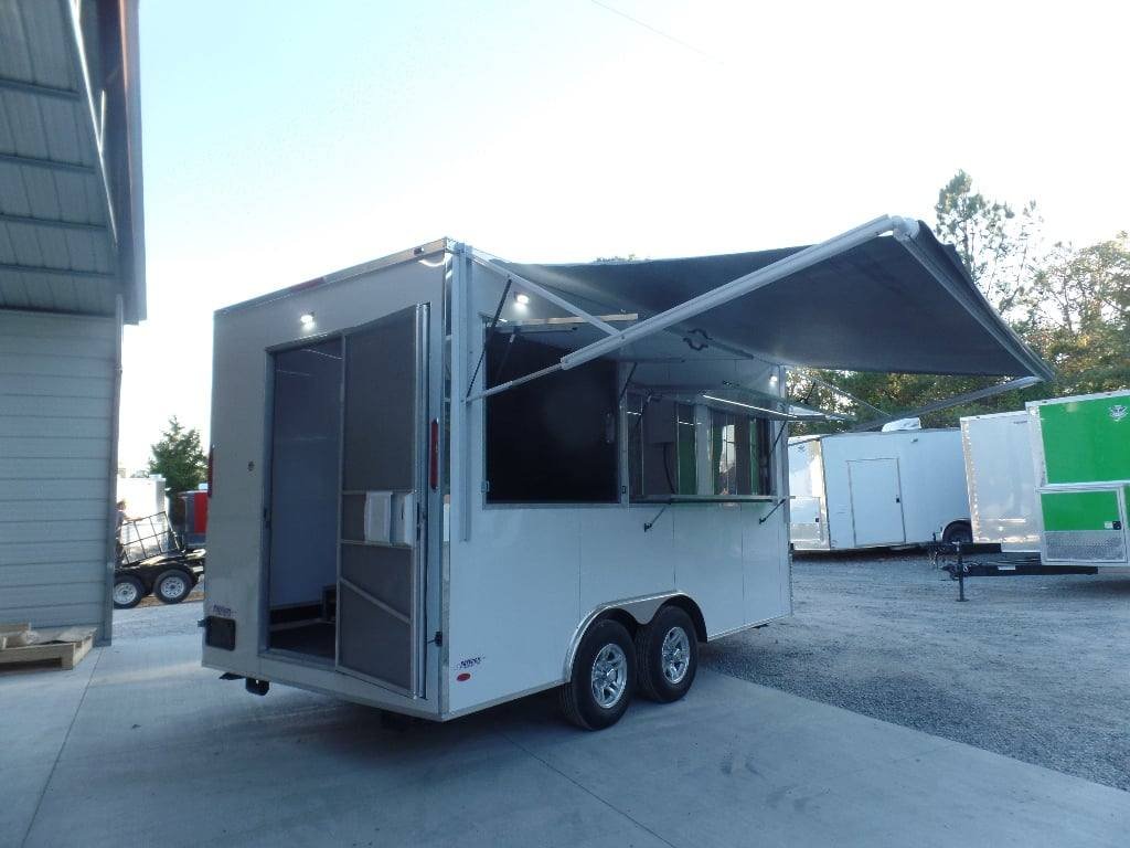 8.5′ x 16′ White Snow Cone Concession Food Trailer — photo 13