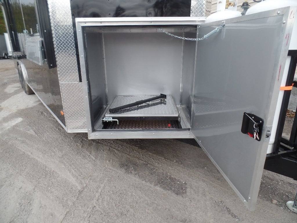 8.5′ x 26′ Black Porch Style Concession Food Trailer With Appliances — photo 9