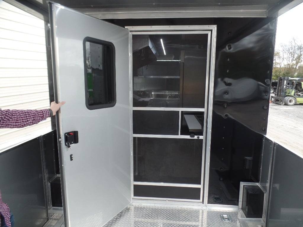 8.5′ x 26′ Black Porch Style Concession Food Trailer With Appliances — photo 12