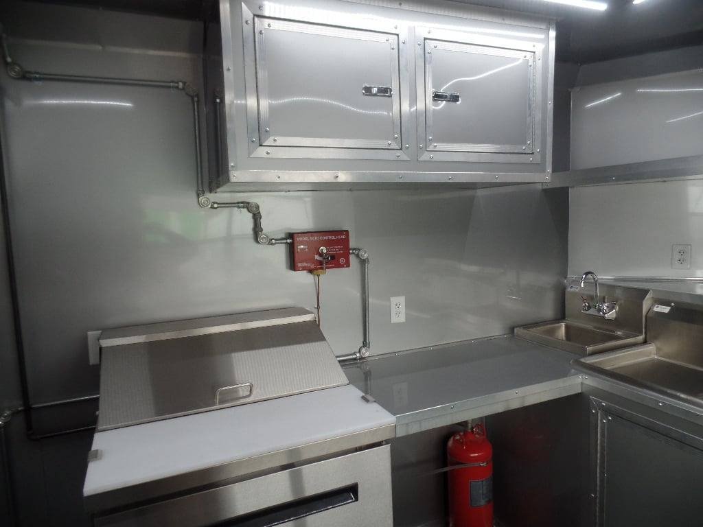 8.5′ x 26′ Black Porch Style Concession Food Trailer With Appliances — photo 11