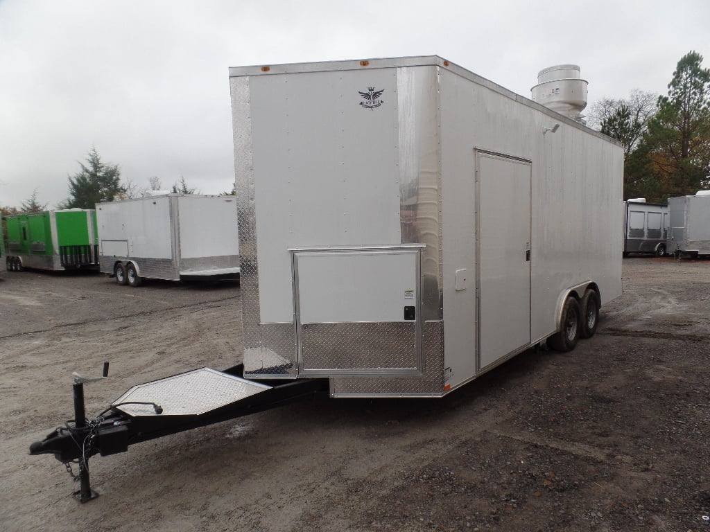 8.5′ x 20′ White Event Food Catering Concession Trailer With Appliances — photo 7