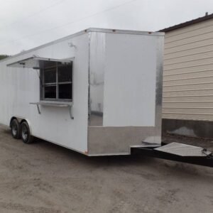 8.5' x 20' White Event Food Catering Concession Trailer With Appliances