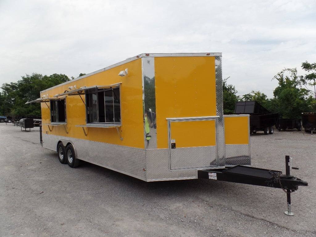 8.5′ x 24′ Concession Food Trailer Yellow Event Catering — photo 14