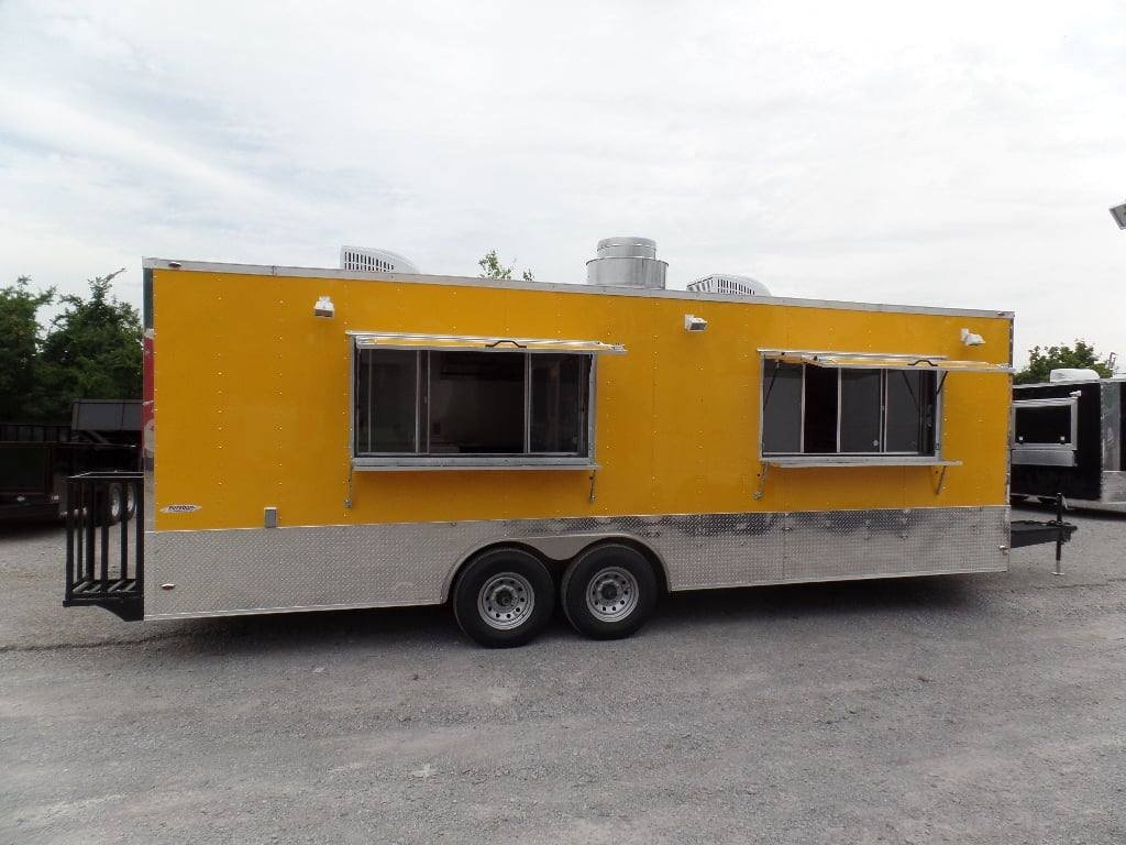 8.5′ x 24′ Concession Food Trailer Yellow Event Catering — photo 11