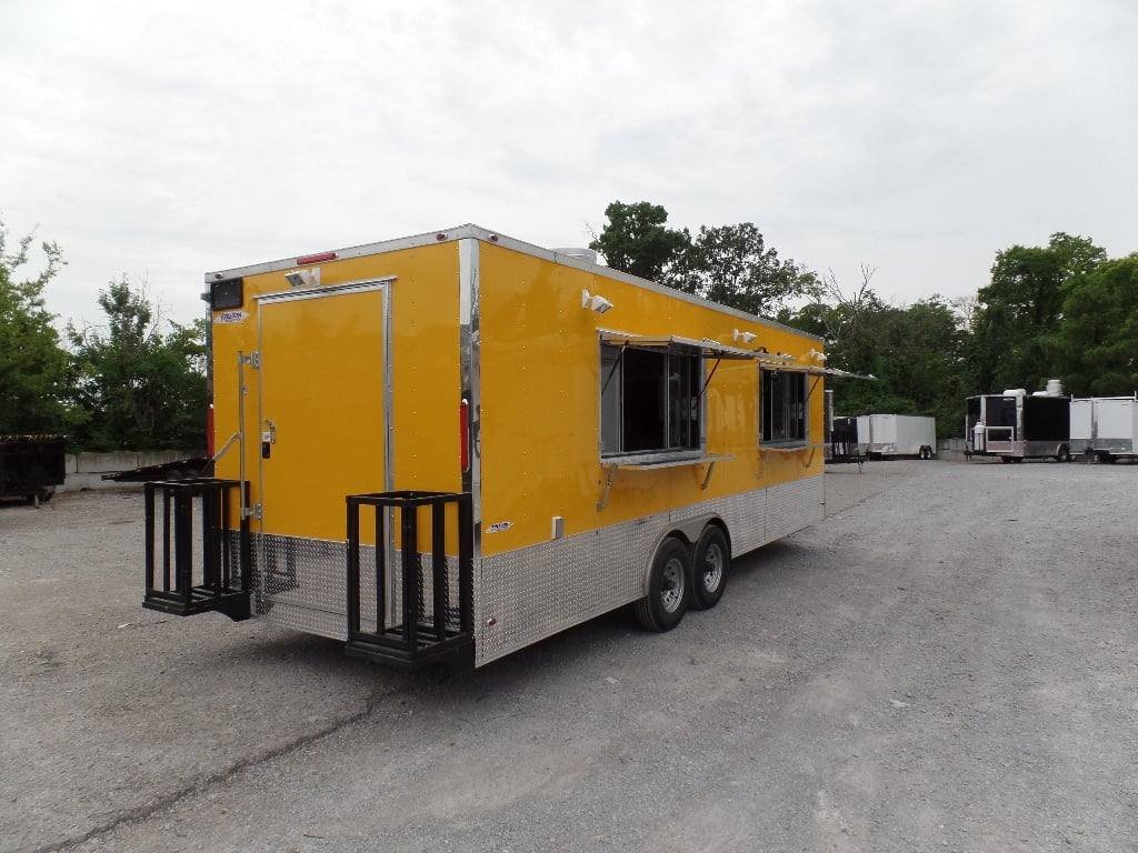 8.5′ x 24′ Concession Food Trailer Yellow Event Catering — photo 5