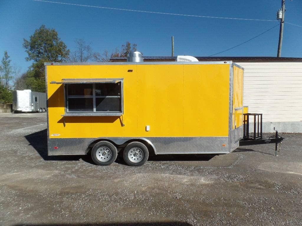 8.5′ x 16′ Yellow Event Concession Food Trailer — photo 9