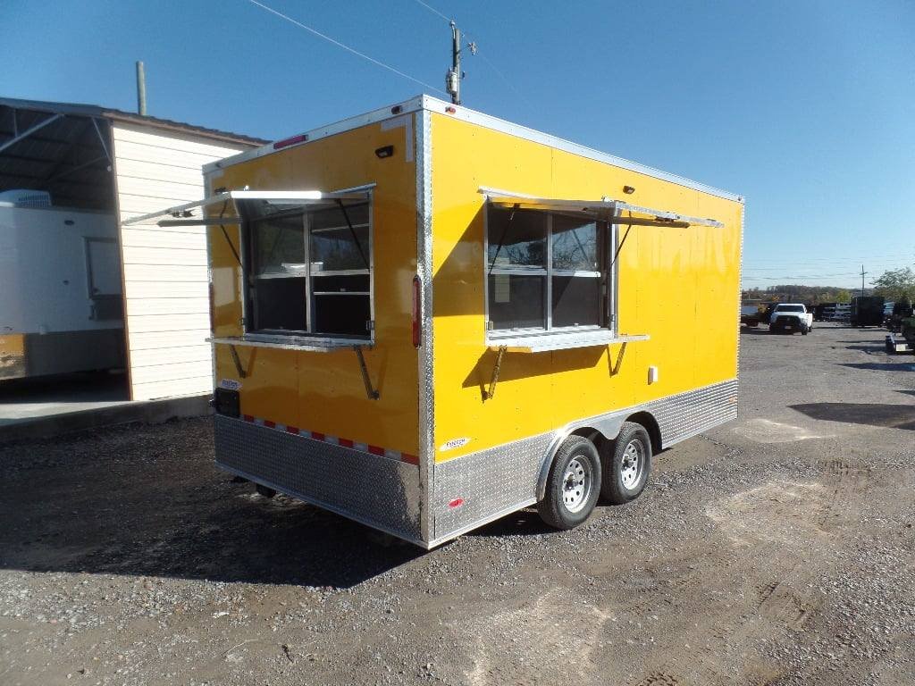 8.5′ x 16′ Yellow Event Concession Food Trailer