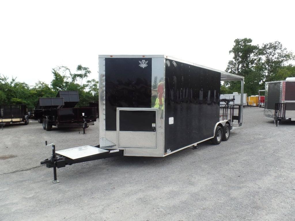 8.5′ x 22′ Concession Food Trailer Black BBQ Event — photo 12