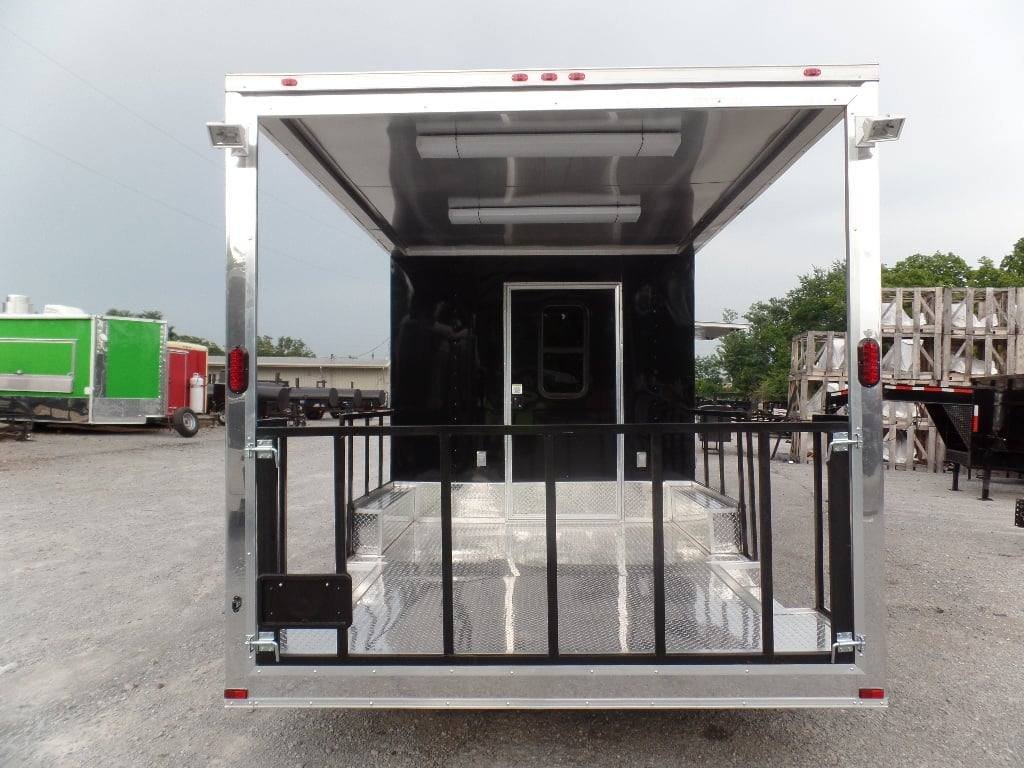 8.5′ x 22′ Concession Food Trailer Black BBQ Event — photo 11