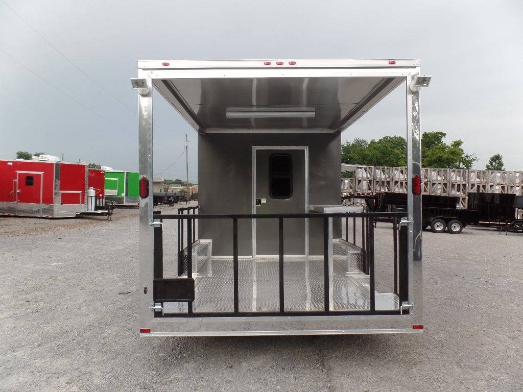 8.5′ x 22′ Concession Trailer Charcoal Grey BBQ Food — photo 2