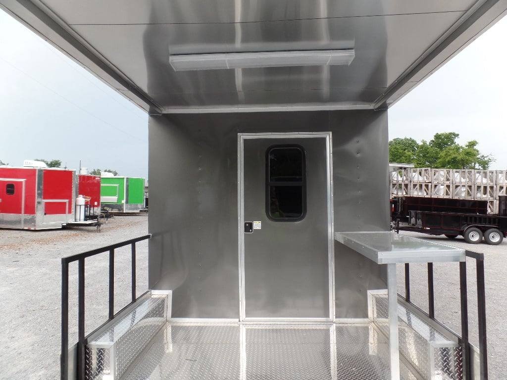 8.5′ x 22′ Concession Trailer Charcoal Grey BBQ Food — photo 6
