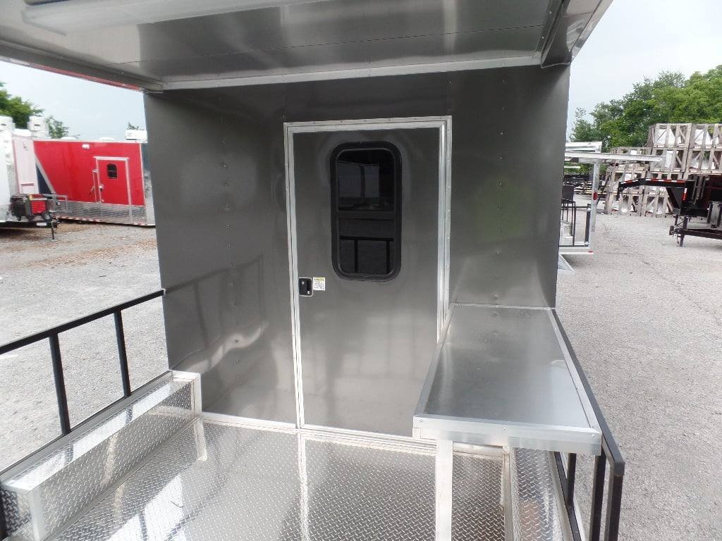 8.5′ x 22′ Concession Trailer Charcoal Grey BBQ Food — photo 14
