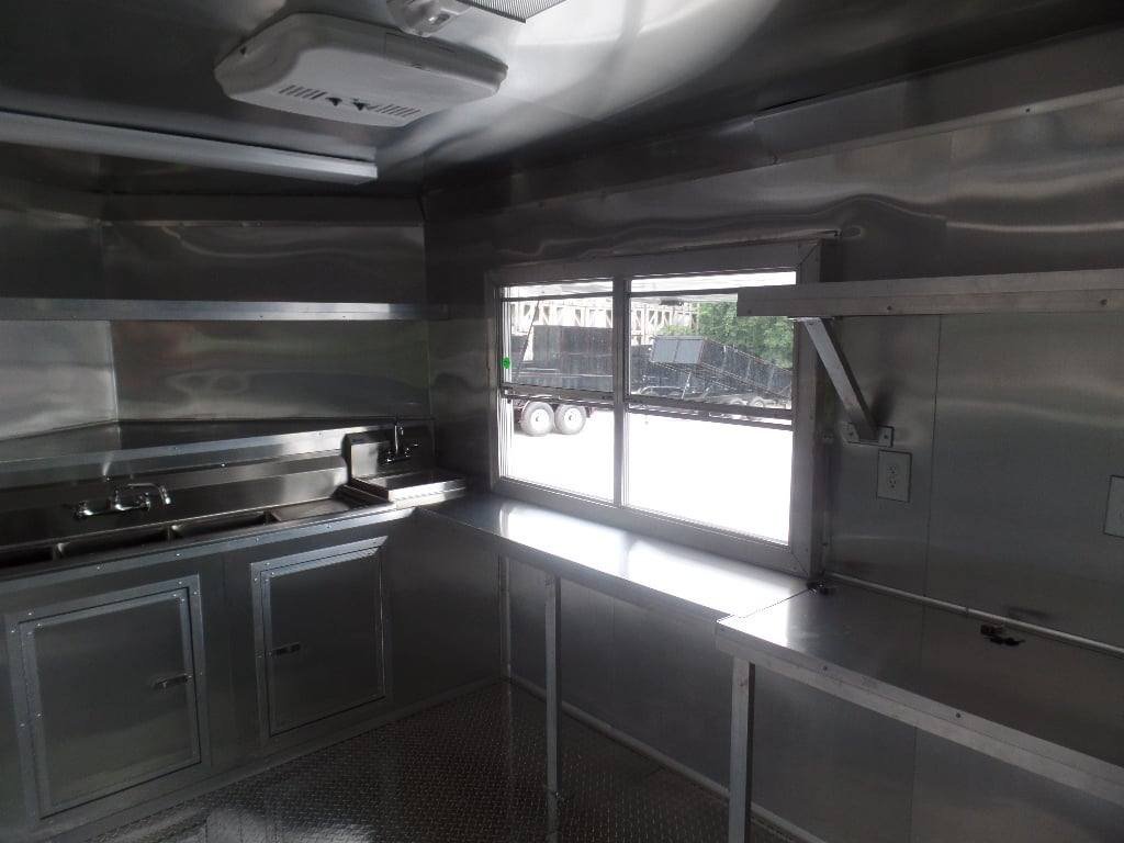 8.5′ x 22′ Concession Trailer Charcoal Grey BBQ Food — photo 10