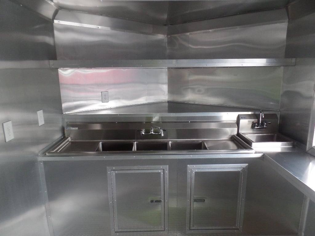 8.5′ x 22′ Concession Trailer Charcoal Grey BBQ Food — photo 4