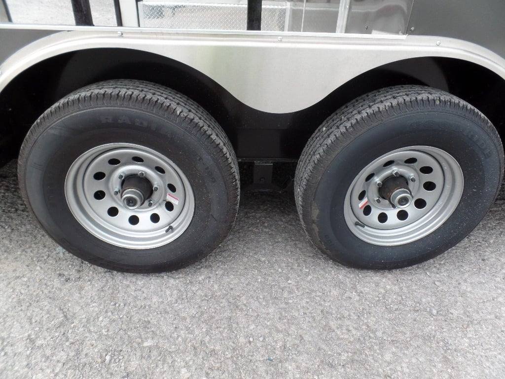 8.5′ x 22′ Concession Trailer Charcoal Grey BBQ Food — photo 13