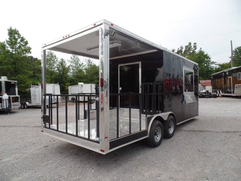8.5′ x 20′ Concession Food Trailer Black BBQ Event — photo 2