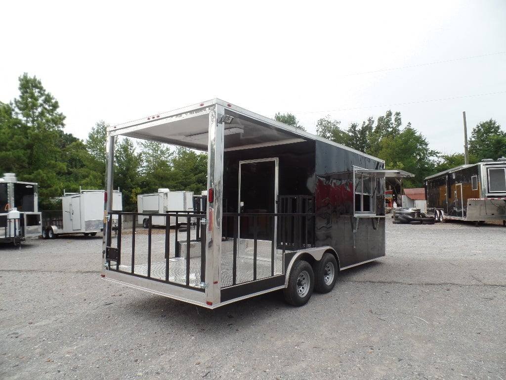 8.5′ x 20′ Concession Food Trailer Black BBQ Event — photo 5