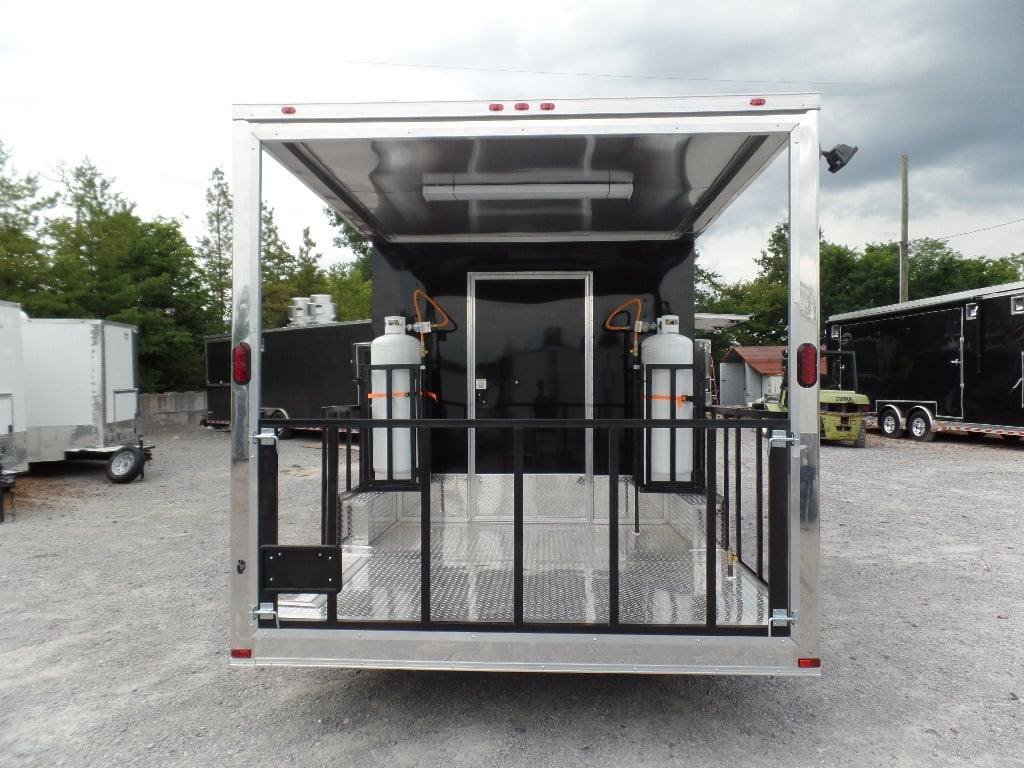 8.5′ x 20′ Concession BBQ Food Trailer Black With Appliances — photo 3