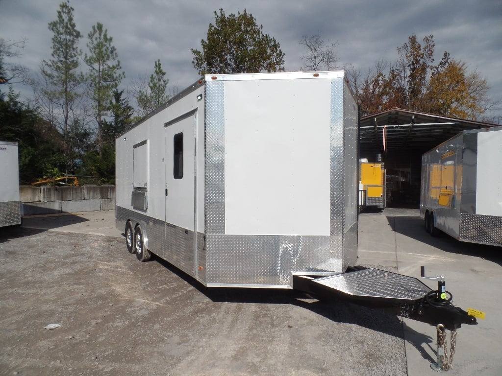 8.5′ x 20′ White Mobile Office Concession Trailer — photo 14