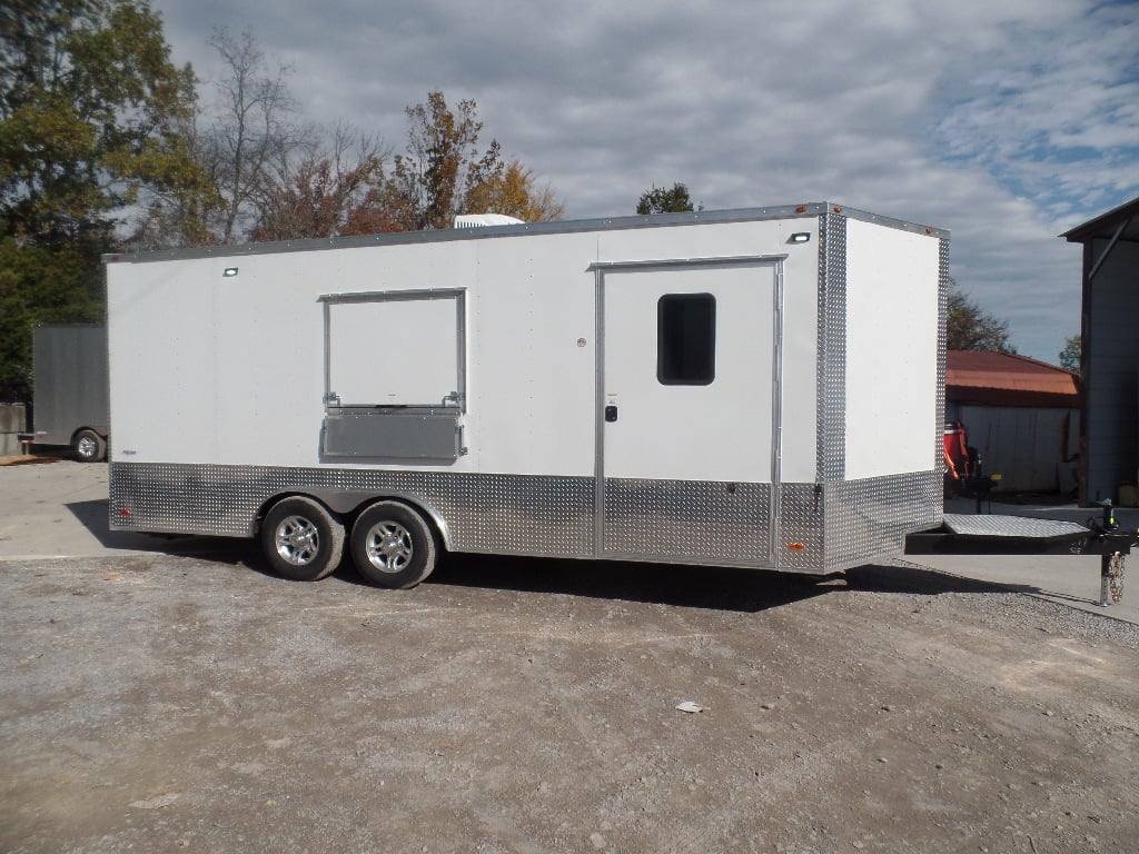 8.5′ x 20′ White Mobile Office Concession Trailer — photo 2