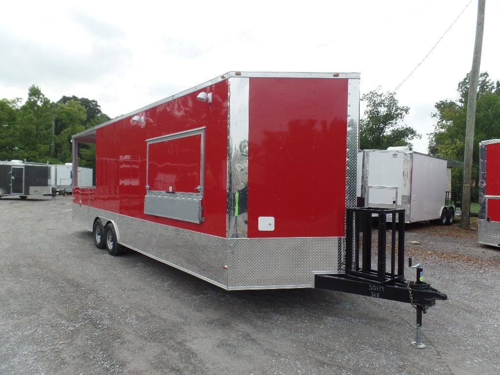 8.5′ x 26′ Concession Food Trailer Red BBQ Event Catering — photo 4