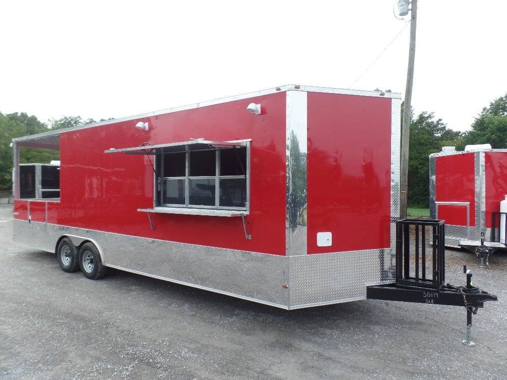 8.5′ x 26′ Concession Food Trailer Red BBQ Event Catering — photo 12