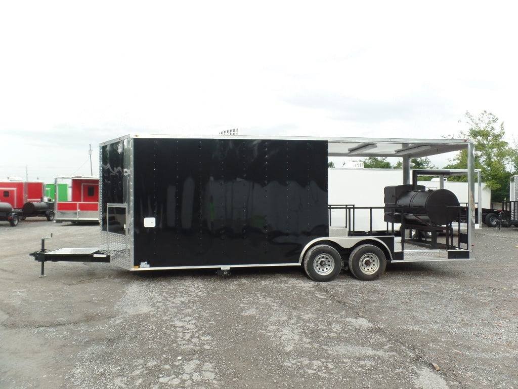 8.5′ x 22′ Concession BBQ Food Trailer Black With Appliances — photo 9