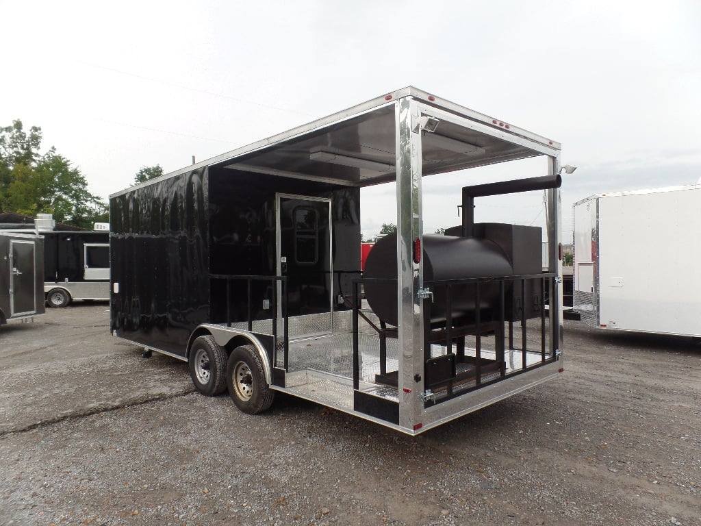 8.5′ x 22′ Concession BBQ Food Trailer Black With Appliances — photo 14